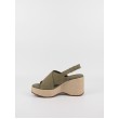 Women Platform Clarks Manon Wish 26176302 Olive