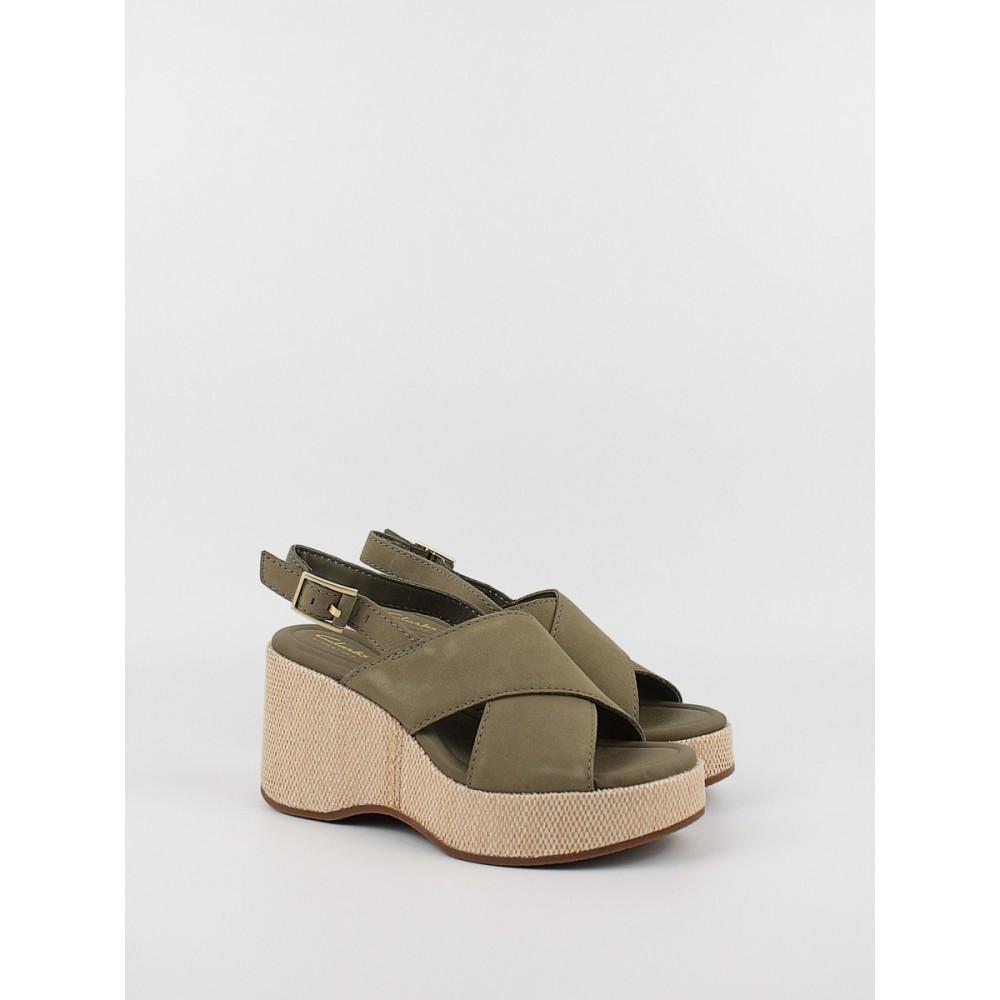 Women Platform Clarks Manon Wish 26176302 Olive