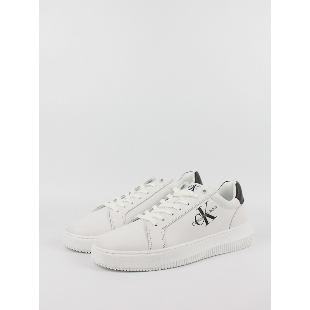 Ανδρικά Sneaker Calvin KLein Chunky Cupsole Mono Lth YM0YM00681-0LD Ασπρο