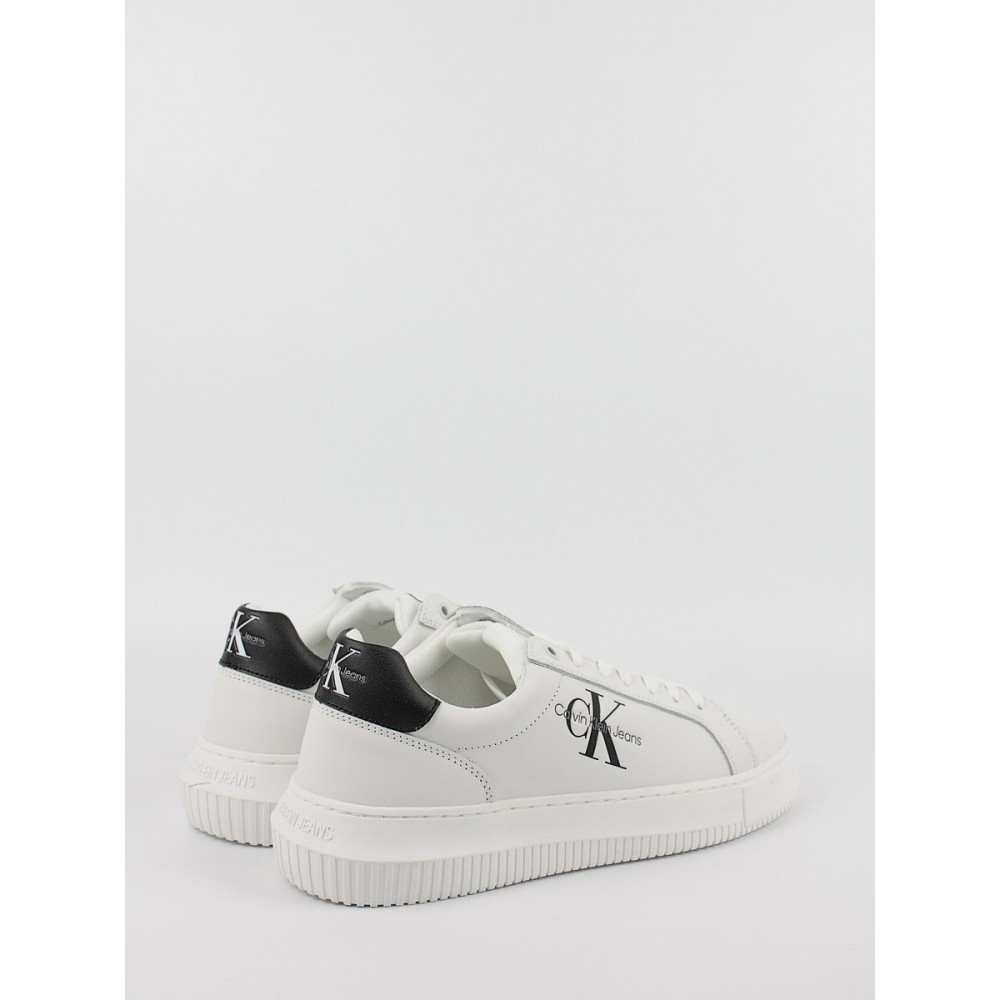 Ανδρικά Sneaker Calvin KLein Chunky Cupsole Mono Lth YM0YM00681-0LD Ασπρο