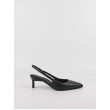 Women Pump Calvin KLein Heel Slinkback Pump 50 Pearl Lth HW0HW02069-BEH Black