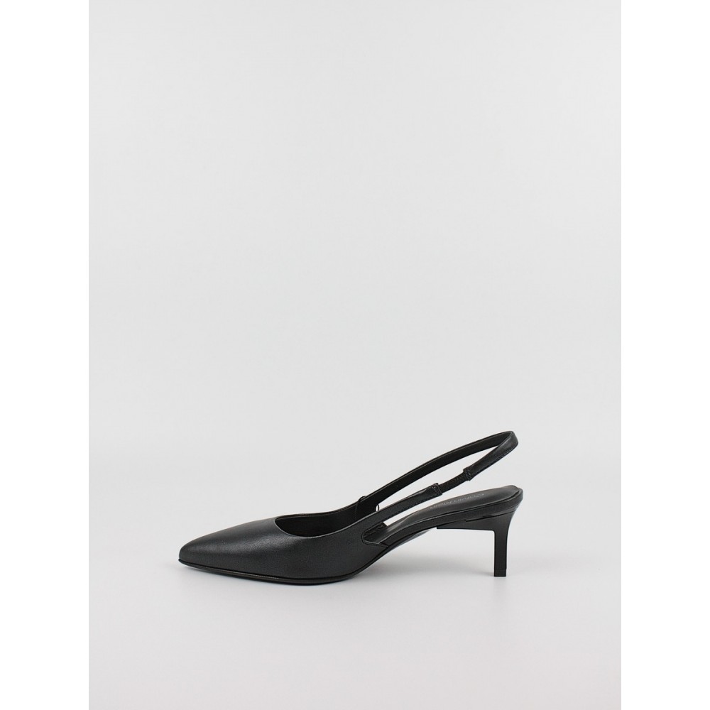 Women Pump Calvin KLein Heel Slinkback Pump 50 Pearl Lth HW0HW02069-BEH Black