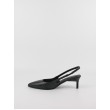 Women Pump Calvin KLein Heel Slinkback Pump 50 Pearl Lth HW0HW02069-BEH Black