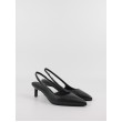 Women Pump Calvin KLein Heel Slinkback Pump 50 Pearl Lth HW0HW02069-BEH Black