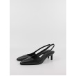 Women Pump Calvin KLein Heel Slinkback Pump 50 Pearl Lth HW0HW02069-BEH Black