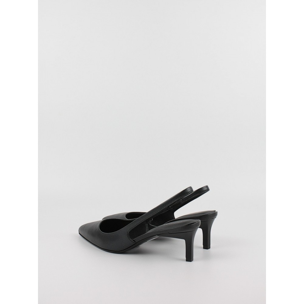 Women Pump Calvin KLein Heel Slinkback Pump 50 Pearl Lth HW0HW02069-BEH Black