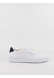 Men Sneaker Tommy Hilfiger Th Court Leather Grain Ess FM0FM05297-0LE White