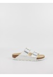 Women's Sandals Birkenstock Arizona Birko-Flor 1026500 Shiny Lizard White