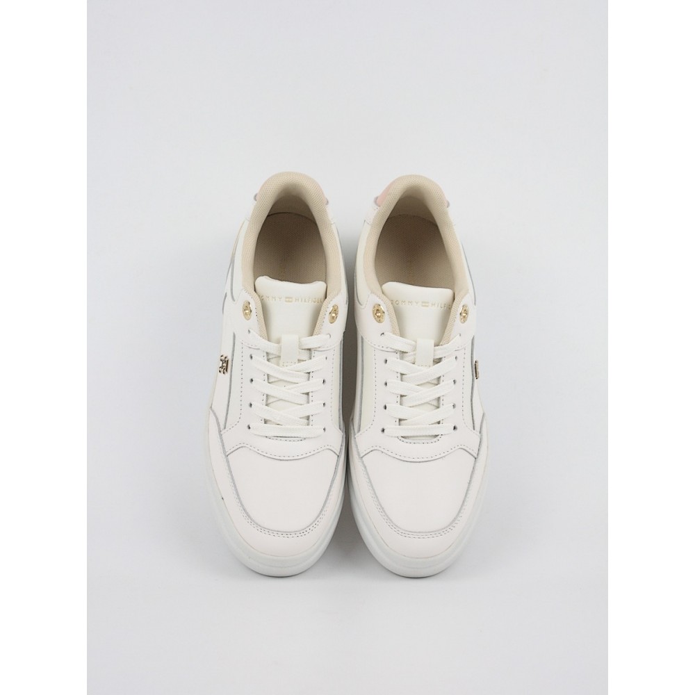 Γυναικεία Sneaker Tommy Hilfiger Lux Hardwear Court Sneaker FW0FW07997-YBH Ασπρο