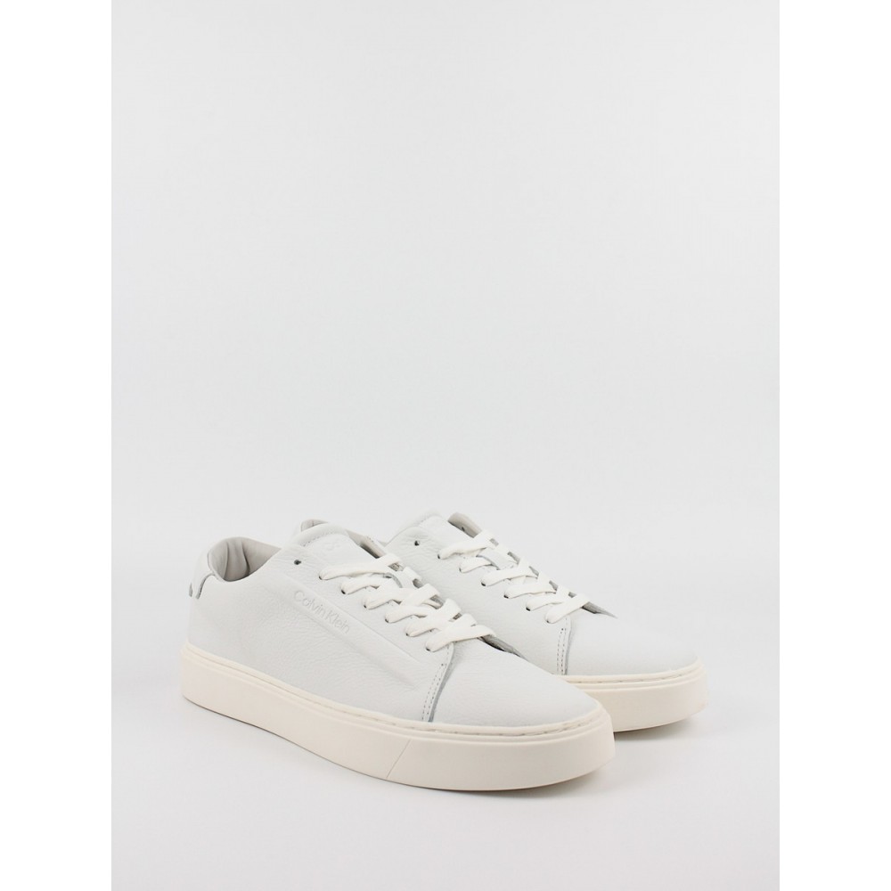 Ανδρικά Sneaker Calvin KLein Low Top Lace Up Lth HM0HM01516-0K4 Ασπρο