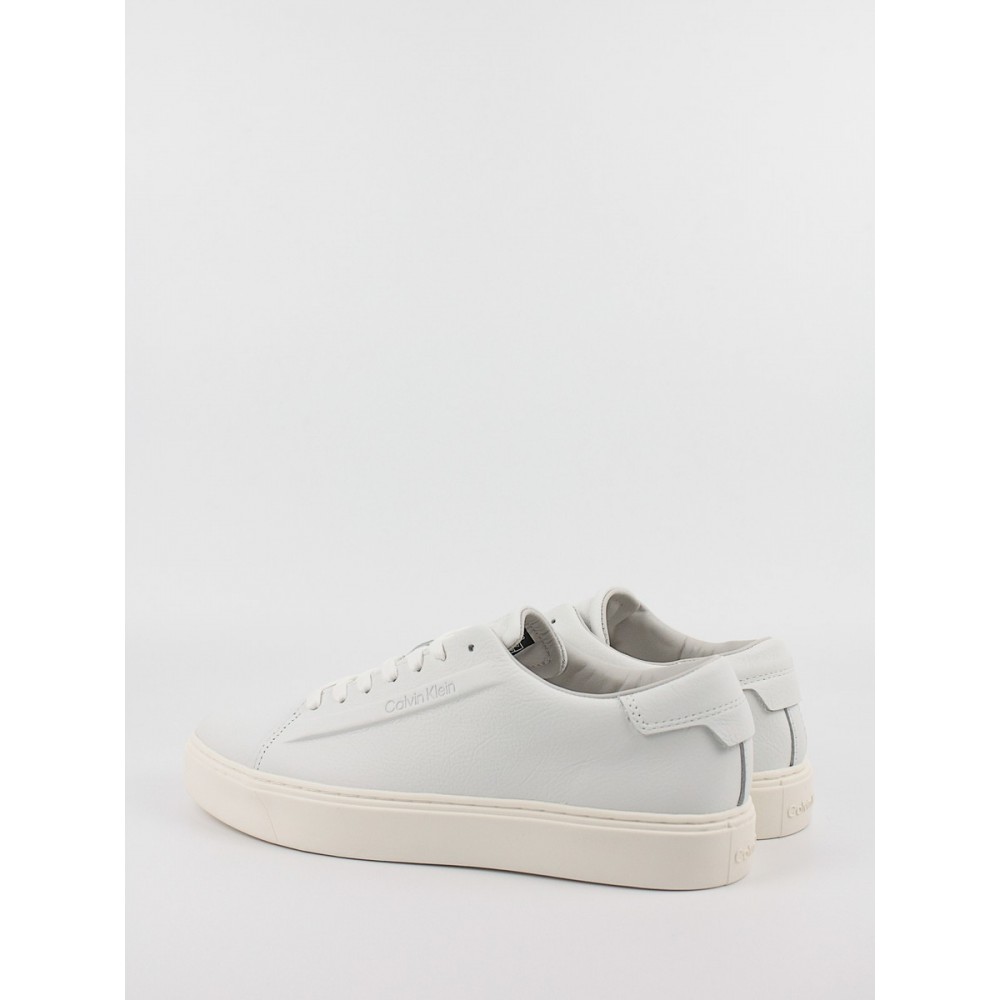 Ανδρικά Sneaker Calvin KLein Low Top Lace Up Lth HM0HM01516-0K4 Ασπρο