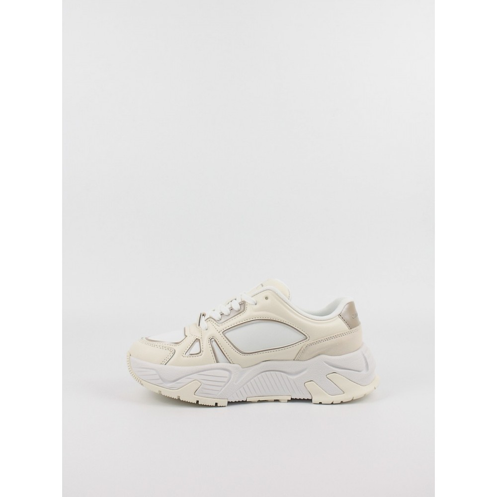 Women Sneaker Calvin KLein Chunky Runner Vibram Mix Nbs Mtr YW0YW01483-0LC Biege White