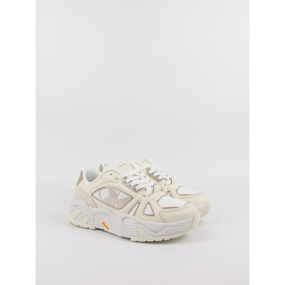 Women Sneaker Calvin KLein Chunky Runner Vibram Mix Nbs Mtr YW0YW01483-0LC Biege White