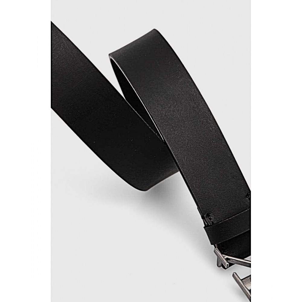 Ανδρική Ζώνη Calvin Klein Round Mono Plaque Lthr Belt 40mm K50K512067-BEH Μαύρη