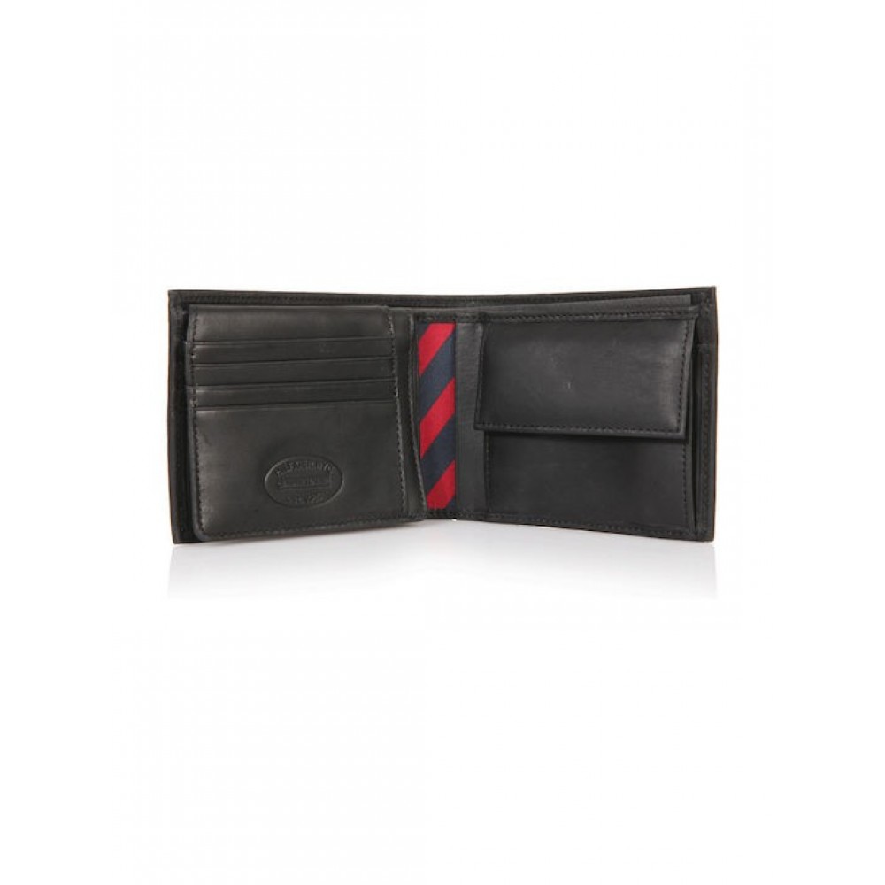 Ανδρικό Πορτοφόλι Tommy Hilfiger Johnson Cc Flap And Coin Pocket AM0AM00660-002 Μαύρο