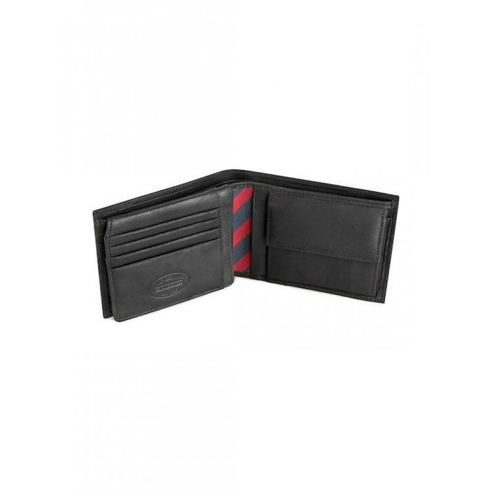 Men Wallet Tommy Hilfiger Johnson Cc Flap And Coin Pocket AM0AM00660-002 Black