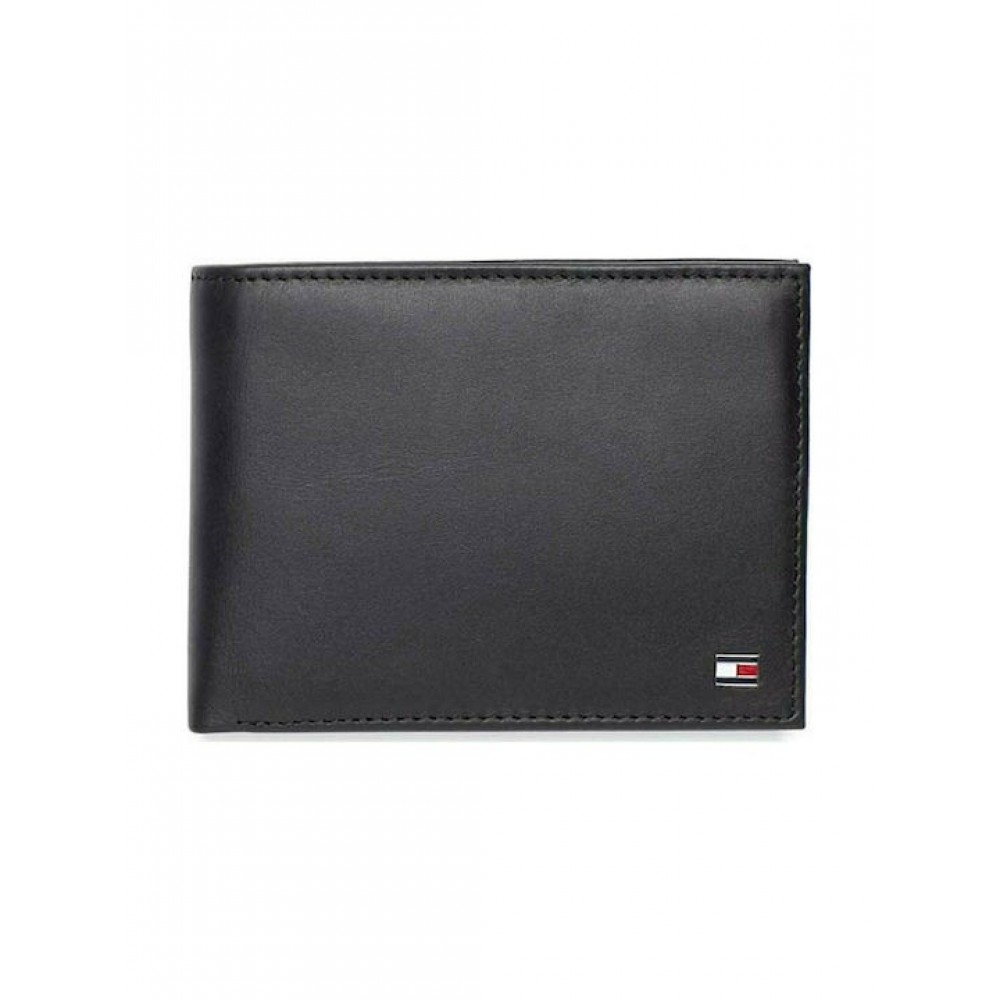 Men Wallet Tommy Hilfiger Eton Cc Flap And Coin Pocket AM0AM00652-002 Black