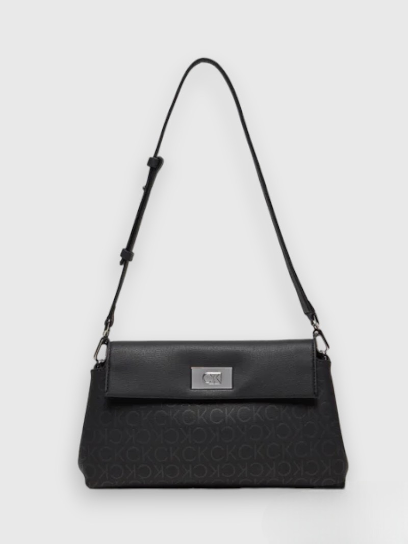 Γυναικεία Τσάντα Calvin Klein Ck Push Shoulder Bag Epi Mn K60K612143-0GJ Μαύρη