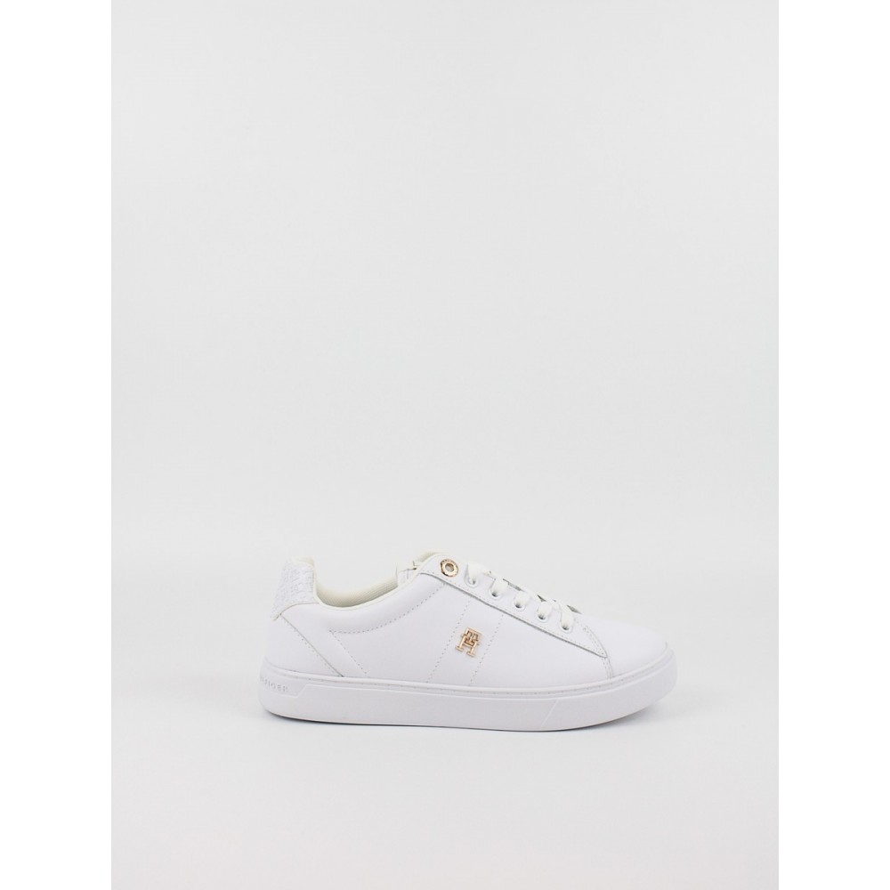 Women Sneaker Tommy Hilfiger Elevated Essent Sneaker Monogram FW0FW07999-TBS White