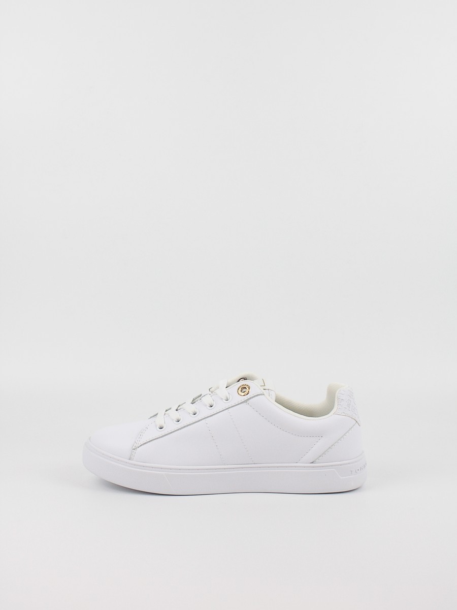 Women Sneaker Tommy Hilfiger Elevated Essent Sneaker Monogram FW0FW07999-TBS White