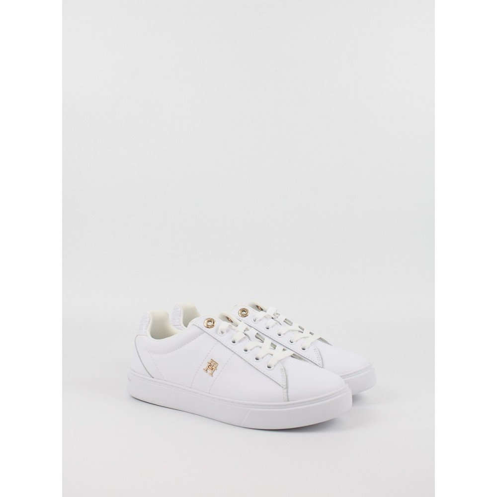 Women Sneaker Tommy Hilfiger Elevated Essent Sneaker Monogram FW0FW07999-TBS White