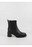 Women Boots Tommy Hilfiger Flag Mid Heel Leather Chelsea FW0FW08163-BDS Black