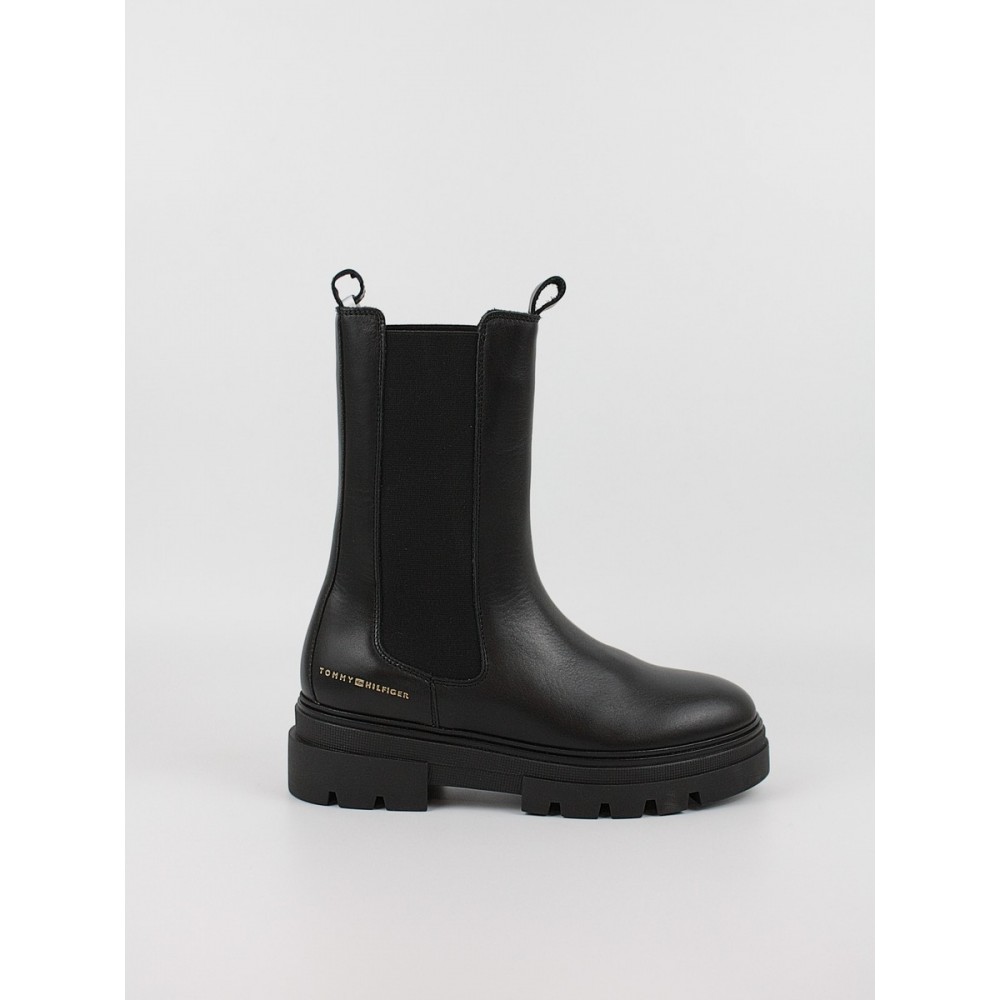 Γυναικεία Μποτάκια Tommy Hilfiger Monocromatic Chelsea Boot FW0FW06730-BDS Μαύρο