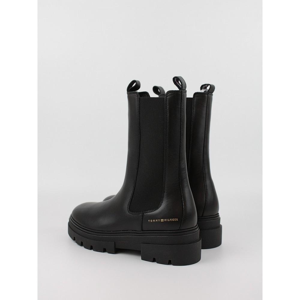 Γυναικεία Μποτάκια Tommy Hilfiger Monocromatic Chelsea Boot FW0FW06730-BDS Μαύρο