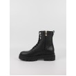 Women Boots Tommy Hilfiger Bicolor Leather Lace Up FW0FW08160-BDS Black