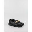 Γυναικεία Loafer Tommy Hilfiger Th Logo Leather Loafer FW0FW08257-BDS Μαύρο