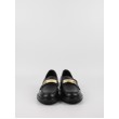 Γυναικεία Loafer Tommy Hilfiger Th Logo Leather Loafer FW0FW08257-BDS Μαύρο