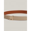 Women Belt Tommy Hilfiger Th Logo Rev 3.0 AW0AW16604-0HD Biege