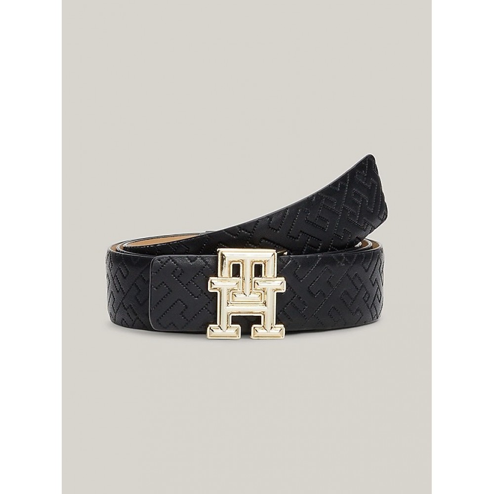 Women Belt Tommy Hilfiger Th Revamp Rev 3.0 AW0AW16349-0GJ Black