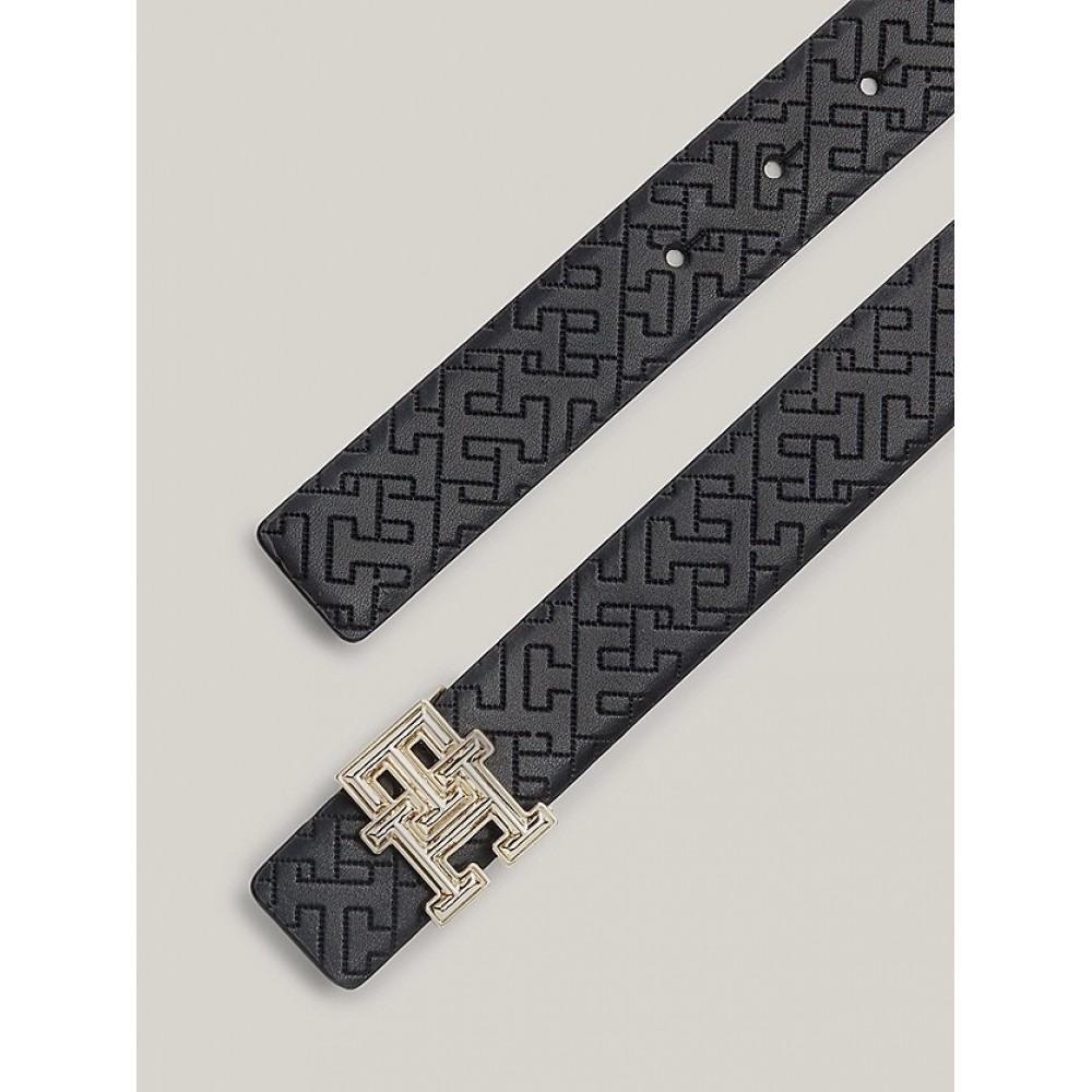 Women Belt Tommy Hilfiger Th Revamp Rev 3.0 AW0AW16349-0GJ Black