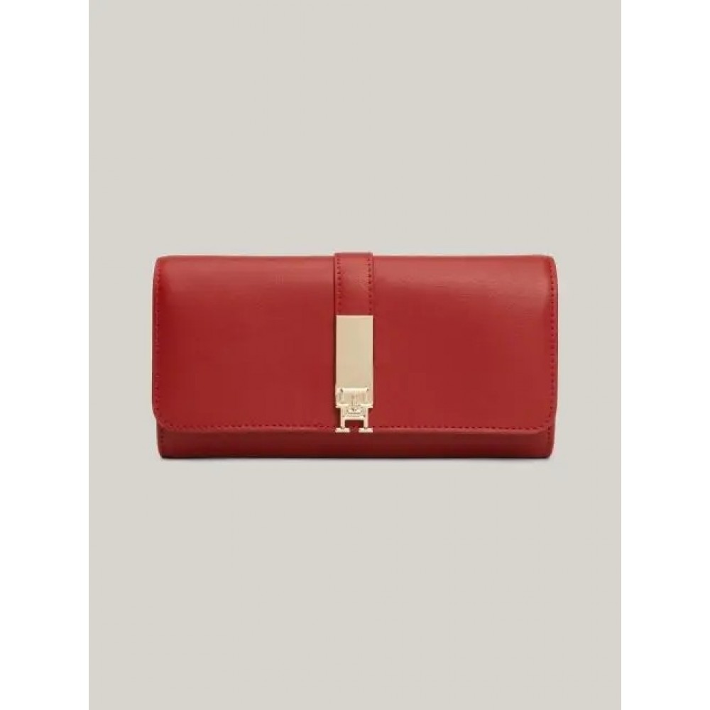 Womens Wallet Tommy Hilfiger Th Heritage Lrg Flap AW0AW16338-XNN Red