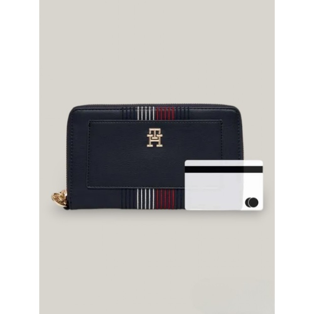 Γυναικείο Πορτοφόλι Tommy Hilfiger Th Distinct Travel Wallet Corp AW0AW16324-DW6 Μπλε