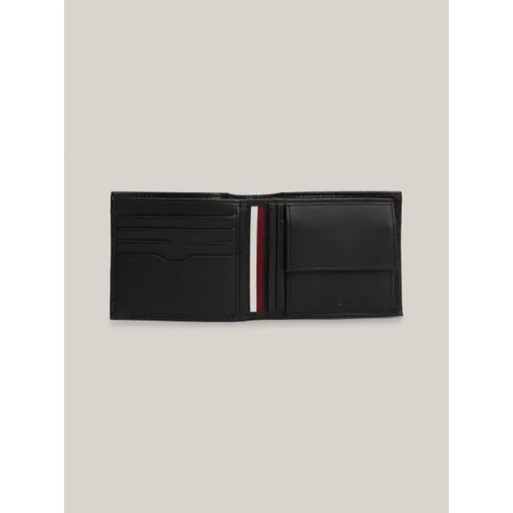 Men Wallet Tommy Hilfiger Th Transit Cc And Coin AM0AM12520-BDS Black