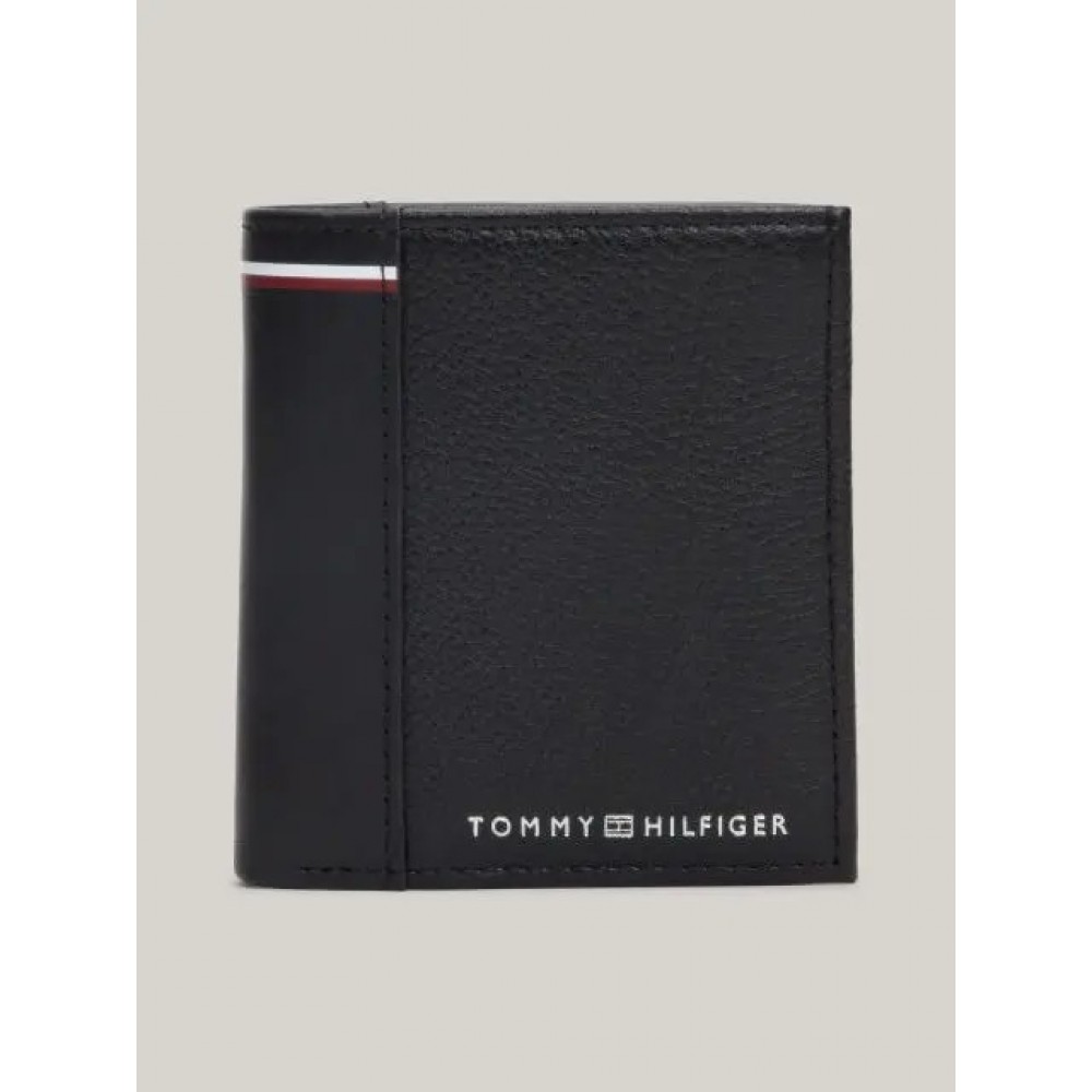 Ανδρικό Πορτοφόλι Tommy Hilfiger Th Transit Trifold AM0AM12518-BDS Μαύρο