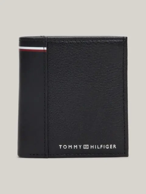 Ανδρικό Πορτοφόλι Tommy Hilfiger Th Transit Trifold AM0AM12518-BDS Μαύρο