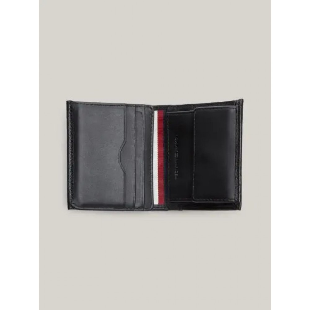 Ανδρικό Πορτοφόλι Tommy Hilfiger Th Transit Trifold AM0AM12518-BDS Μαύρο