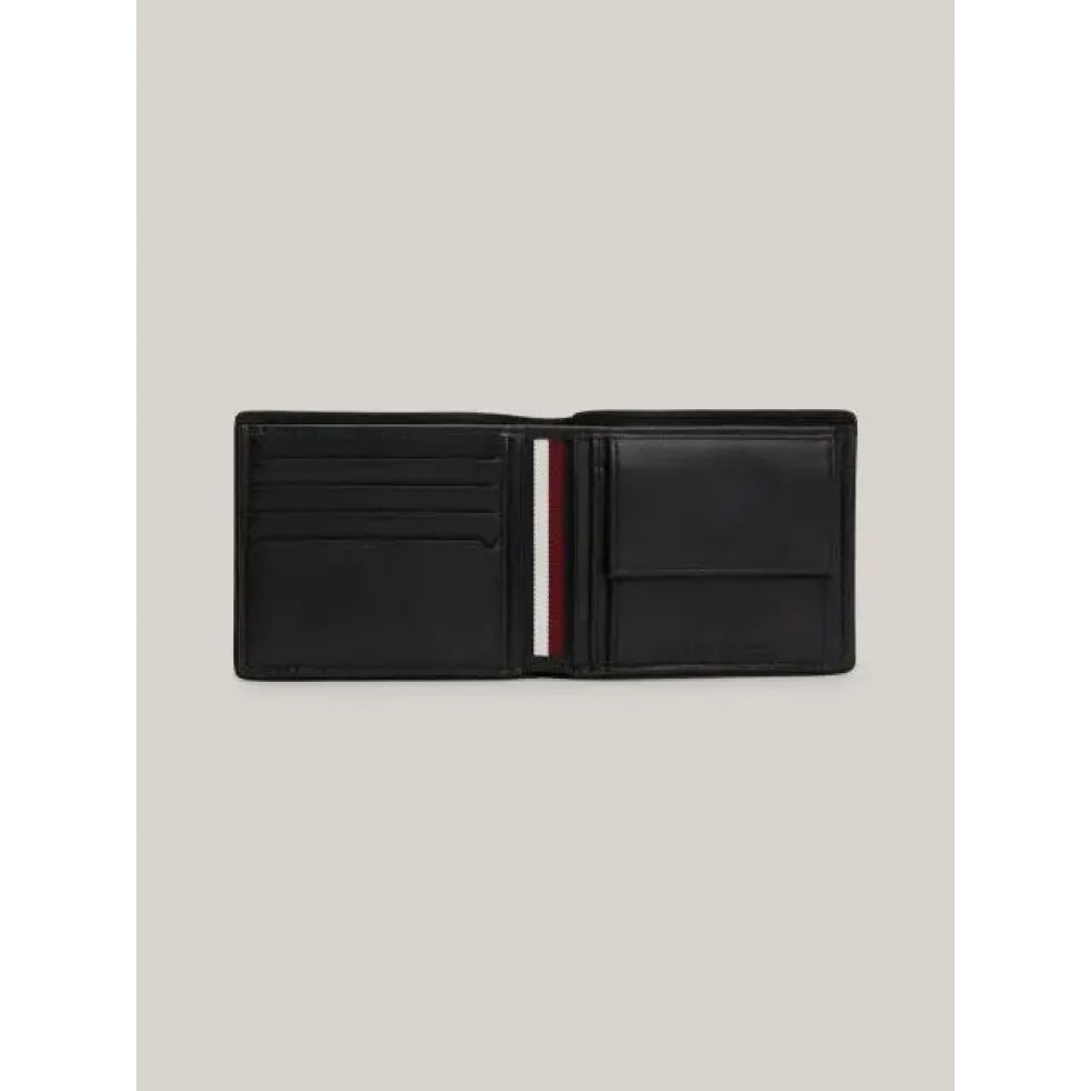 Men Wallet Tommy Hilfiger Th Casual Extra Cc And Coin AM0AM12526-BDS Black