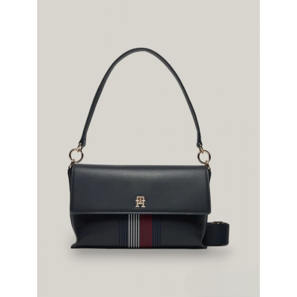 Women Bag Tommy Hilfiger Th District Shoulder Bag Corp AW0AW16795-DW6 Blue