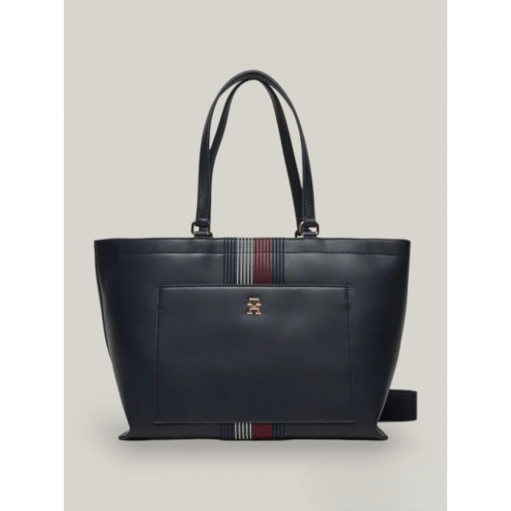 Women Bag Tommy Hilfiger Th Distinct Tote Corp AW0AW16704-DW6 Blue