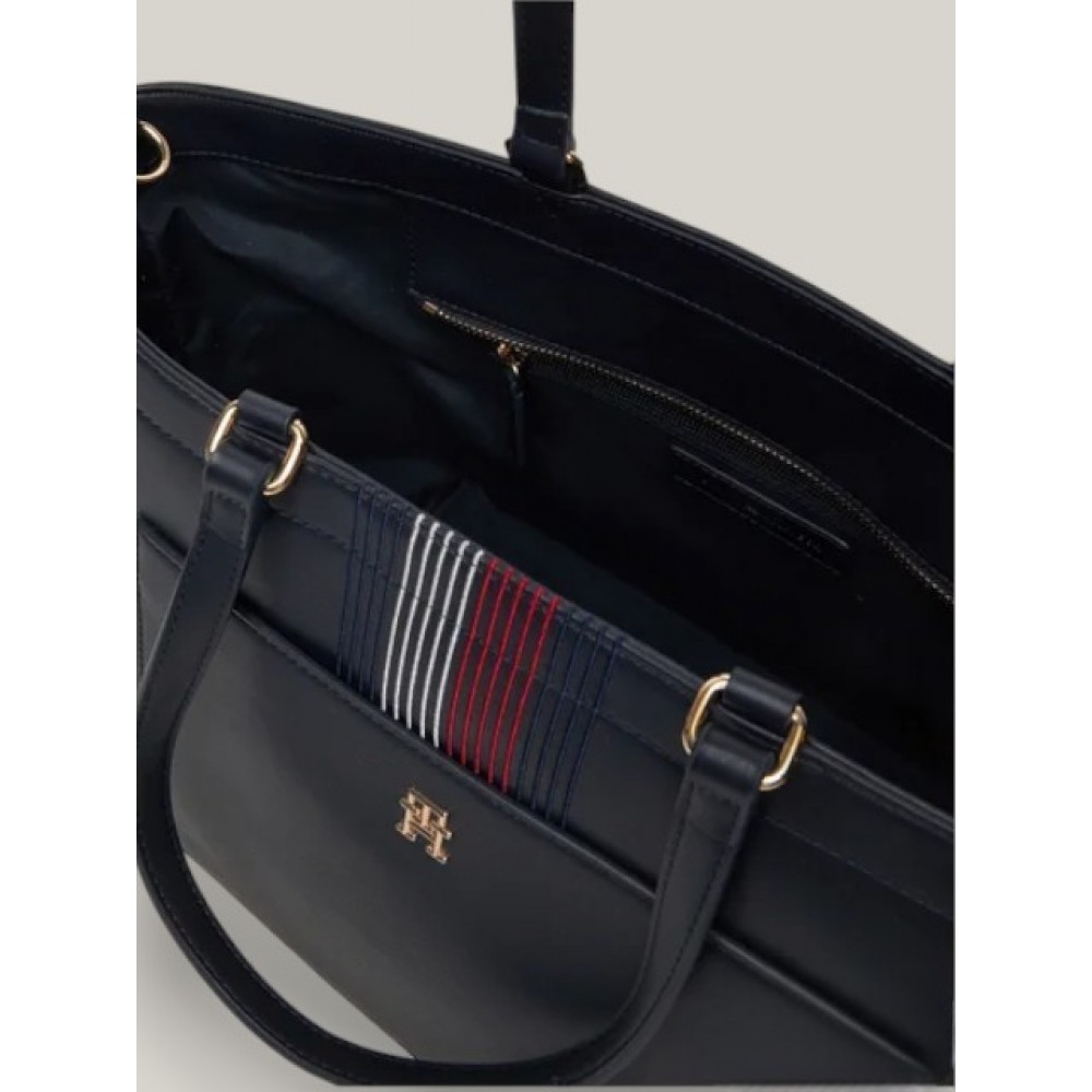 Γυναικεία Τσάντα Tommy Hilfiger Th Distinct Tote Corp AW0AW16704-DW6 Μπλε