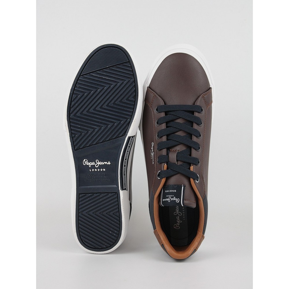 Men Sneaker Pepe Jeans London Kenton Court PMS30839-878 Brown