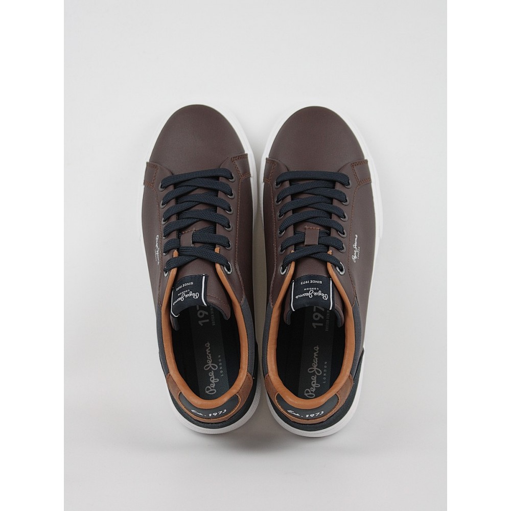 Men Sneaker Pepe Jeans London Kenton Court PMS30839-878 Brown