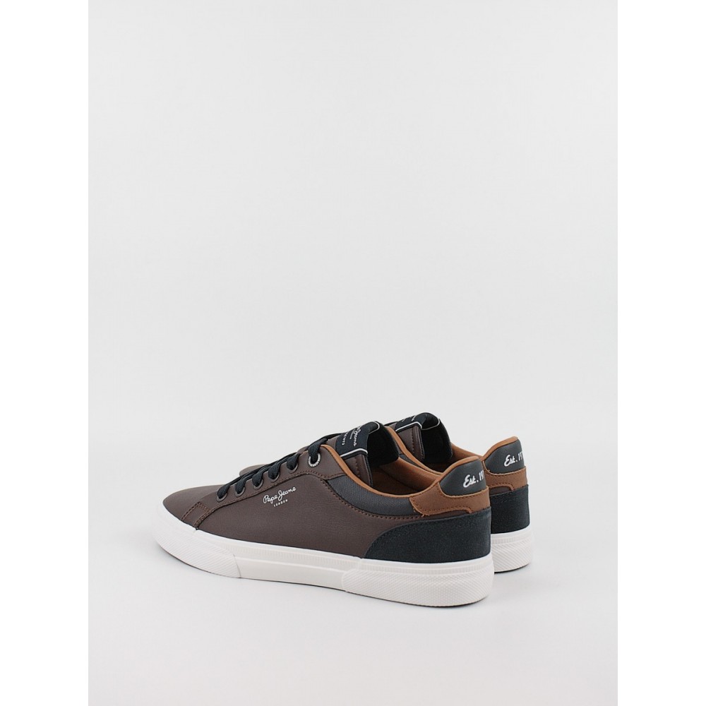 Ανδρικό Sneaker Pepe Jeans London Kenton Court PMS30839-878 Καφέ