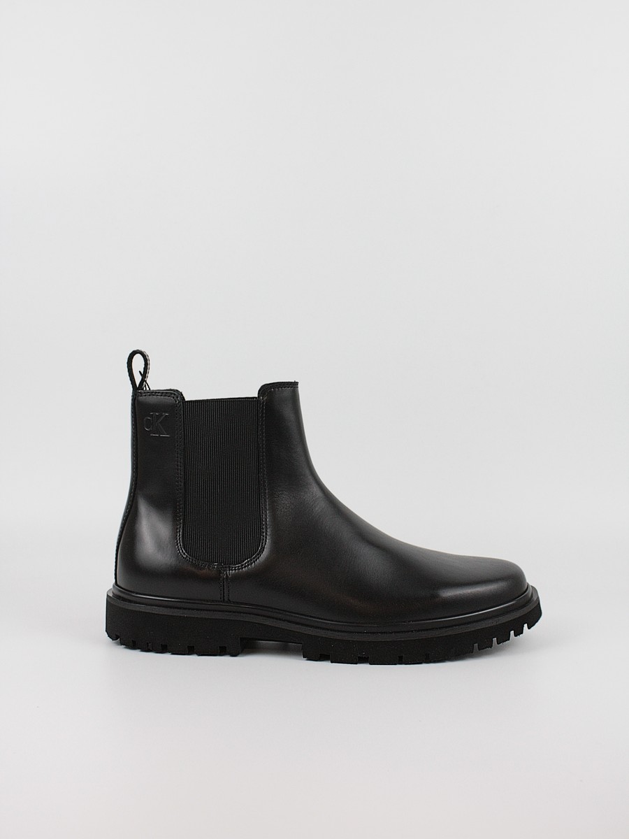 Ανδρικά Μποτάκια Calvin KLein Eva Boot Mid Chelsea Uniform Dr YM0YM01072-0GJ Μαύρο