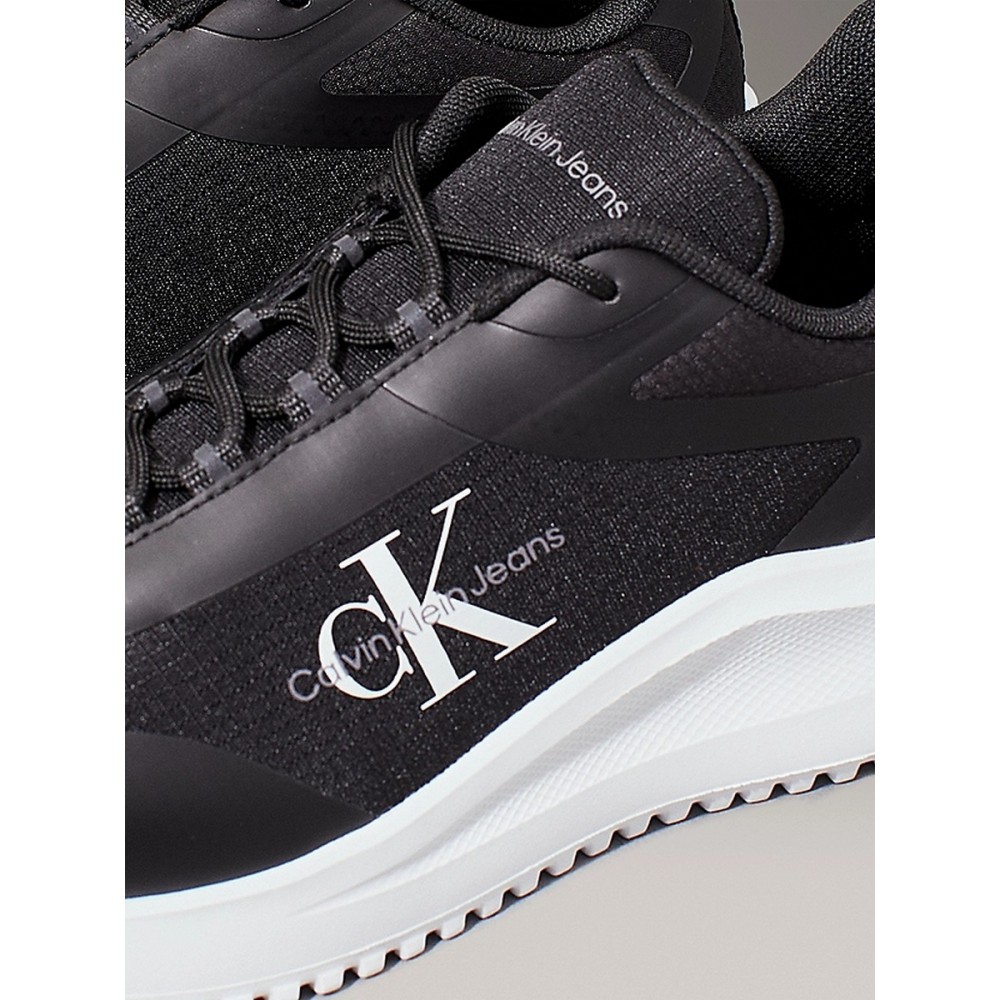 Women Sneaker Calvin KLein Eva Runner Low Lace Mix Ml Wn YW0YW01442-0GM Black