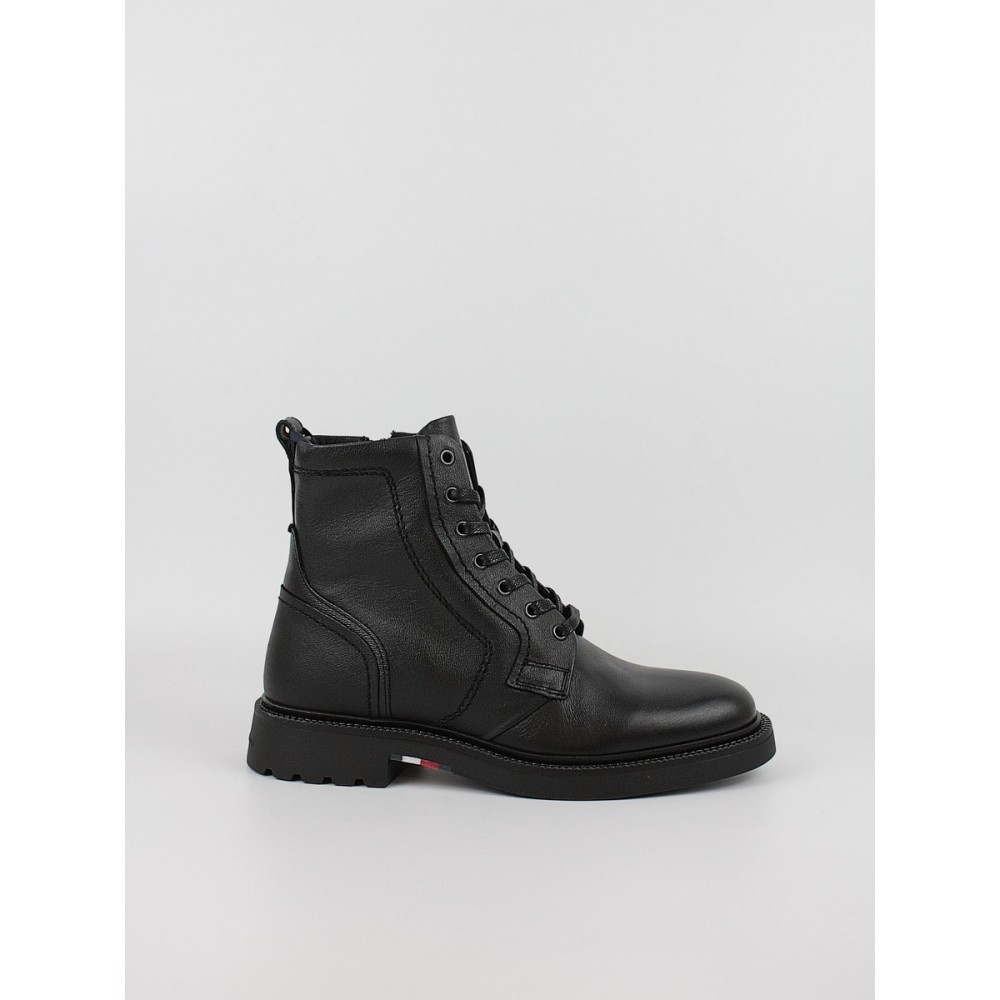 Ανδρικά Μποτάκια Tommy Hilfiger Hilfiger Comfort Lwt Lth Boot FM0FM05183-BDS Μαύρο